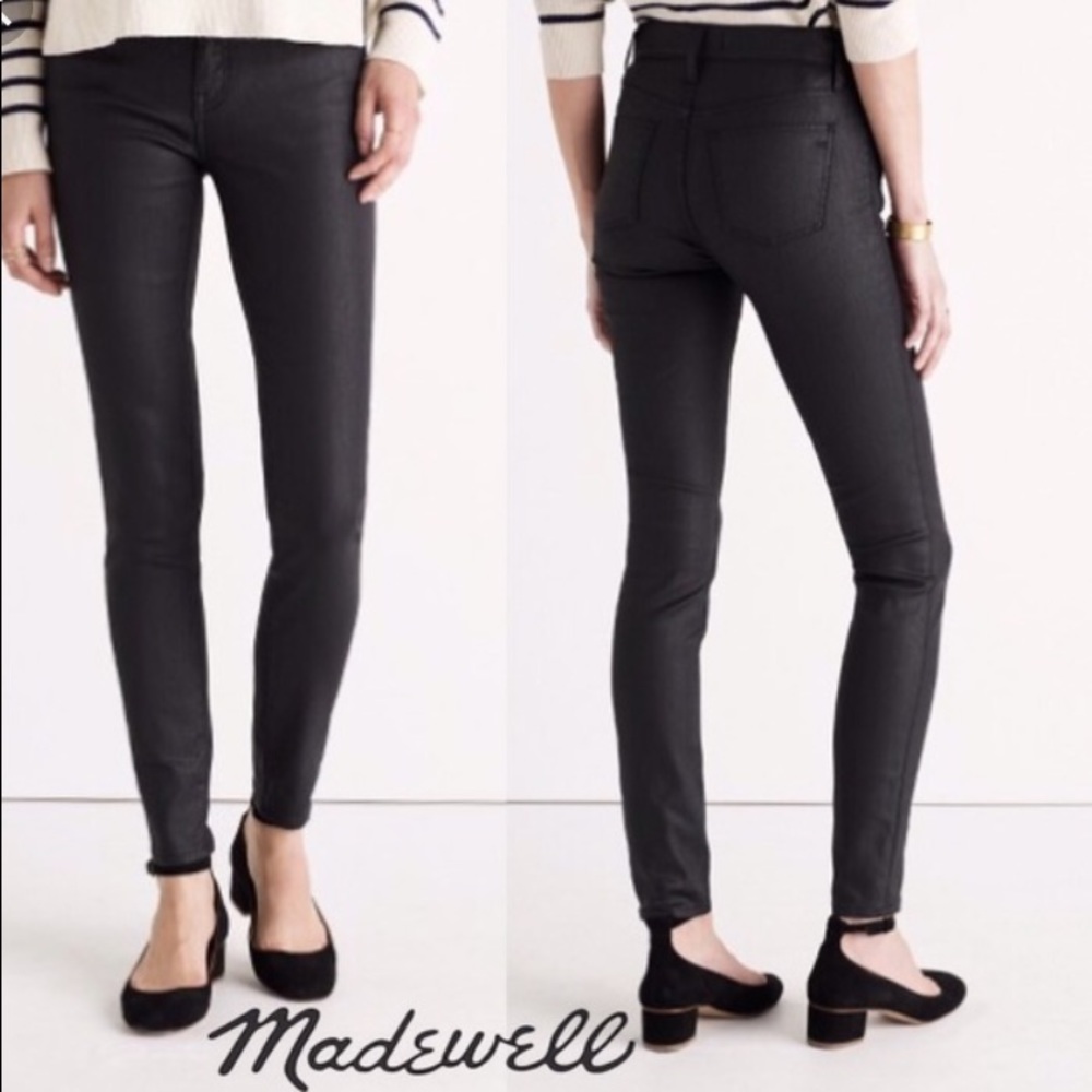 Madewell 9” High Riser Skinny Skinny Coated Black